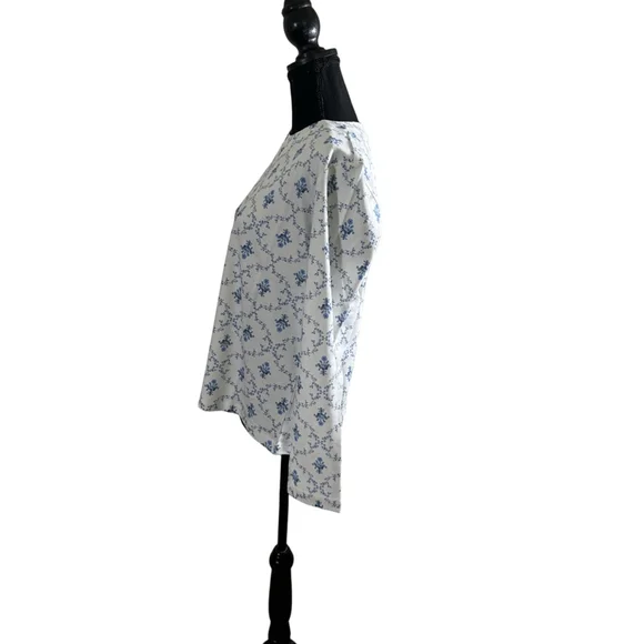 NWT Hill House Ivy Sleep Tee in Blue Trellis, Size XS - Picture 2 of 9